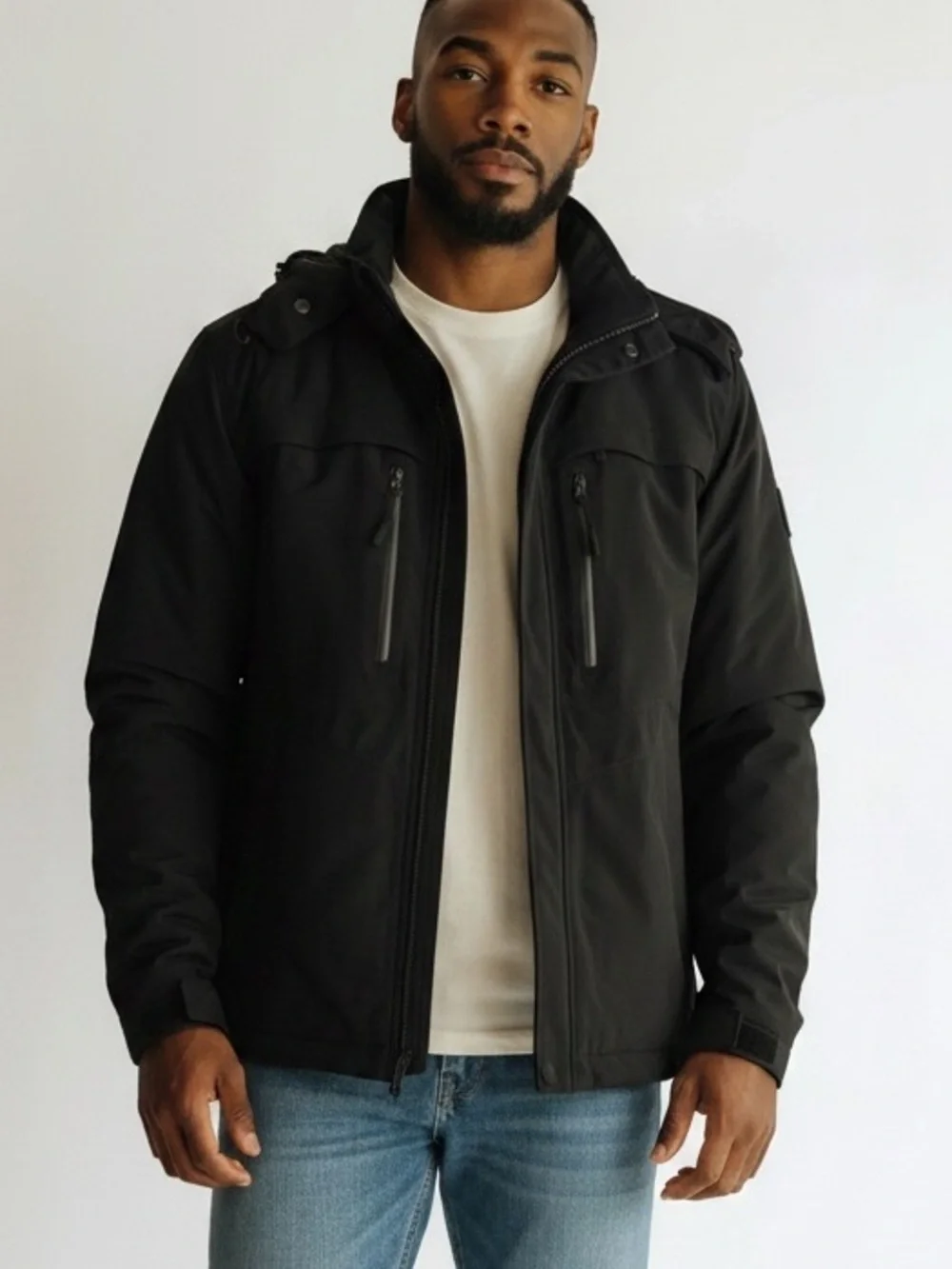 5.11 TACTICAL HOODED BLACK FLEECE LINED JACKET COAT MENS SZ 3XL